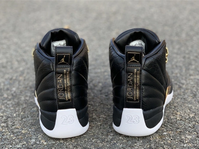 Chep Onekick Air AO6068-007 'Reptile' Black Metallic Jordan Gold-White Retro 12 0614